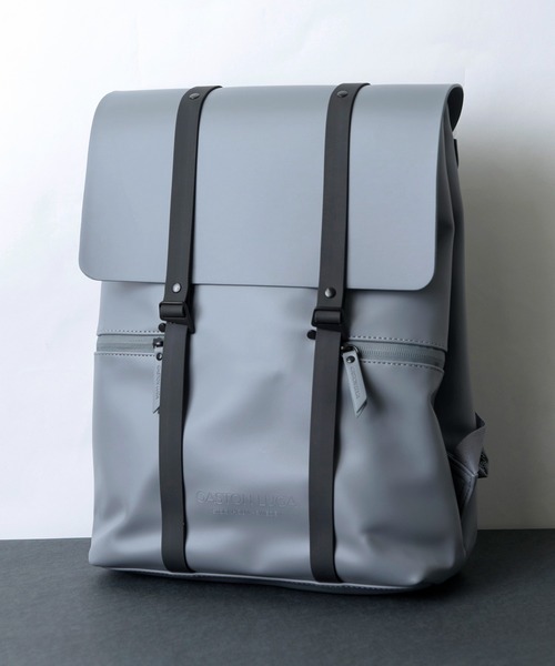 GASTON LUGA(ガストンルーガ)の「【Gaston Luga】Splash PU Leather BackPack(バックパック/リュック・メンズ・グレー/ブラック/ブラック系その他・FREE)」の3枚目の写真