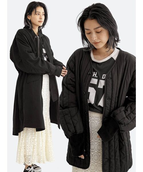 Ungrid（アングリッド）の「ライナー付きミリタリーコート（その他アウター・レディース・ブラック/カーキ・MEDIUM/SMALL）」の3枚目の写真