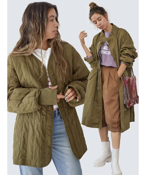 Ungrid（アングリッド）の「ライナー付きミリタリーコート（その他アウター・レディース・ブラック/カーキ・MEDIUM/SMALL）」の11枚目の写真