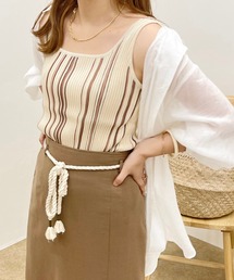 【apres jour clair】マルチストライプニットタンク【ZOZOTOWN限定アイテム】