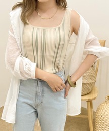 【apres jour clair】マルチストライプニットタンク【ZOZOTOWN限定アイテム】