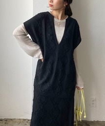 CAPRICIEUX LE'MAGE | ダイヤフリンジベスト(ニット/セーター)