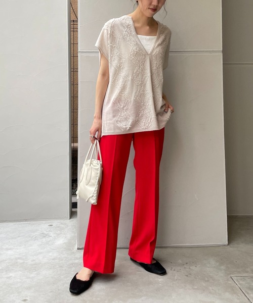 CAPRICIEUX LE'MAGE（カプリシューレマージュ）の「ダイヤフリンジベスト（ニット/セーター・レディース・ブラック/ライトベージュ・FREE）」の21枚目の写真