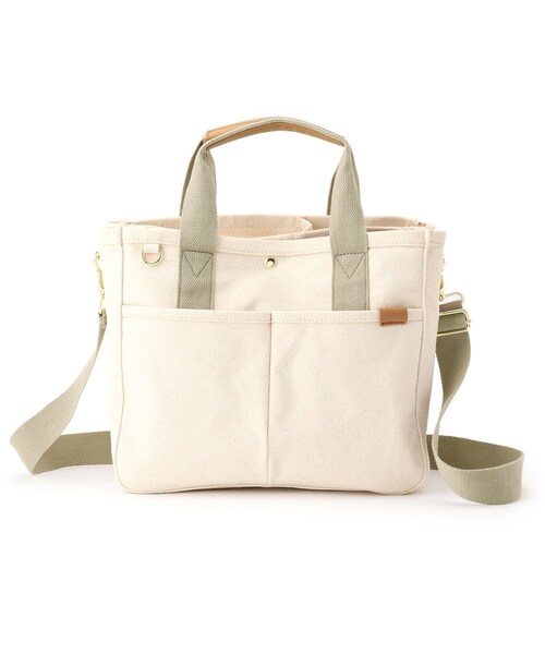 DRESKIP(ドレスキップ)の「◆2層整理整頓できちゃうトート(トートバッグ・レディース・アイボリー/カーキ/チャコールグレー・00)」の7枚目の写真