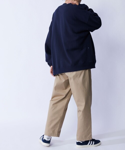 FREAK'S STORE（フリークスストア）の「WEB限定 ビッグシルエット スウェットスナップカーディガン/裏起毛/セットアップ対応（スウェット・メンズ・ブラック/ネイビー/杢グレー/グレイッシュベージュ/ブラウン・SMALL/MEDIUM/LARGE/X-LARGE）」の6枚目の写真