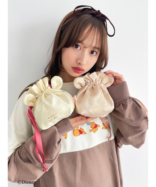 Honey Salon（ハニーサロン）の「Winnie the Pooh/巾着ポーチ（ポーチ・レディース・ベージュ/ライトイエロー・FREE）」の19枚目の写真
