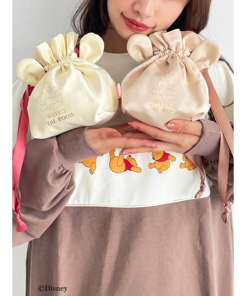 Honey Salon（ハニーサロン）の「Winnie the Pooh/巾着ポーチ（ポーチ・レディース・ベージュ/ライトイエロー・FREE）」の12枚目の写真