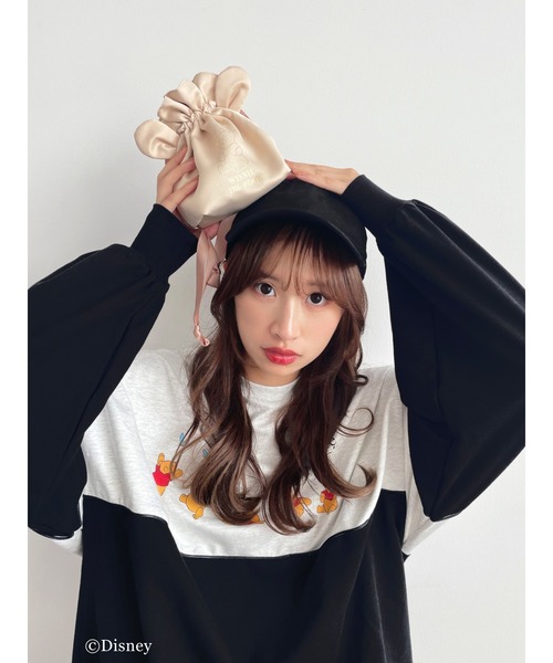 Honey Salon（ハニーサロン）の「Winnie the Pooh/巾着ポーチ（ポーチ・レディース・ベージュ/ライトイエロー・FREE）」の9枚目の写真