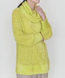 ASTRAET | <ASTRAET(アストラット)>7G シャギー クルーネックニット+スヌード(ニット/セーター)