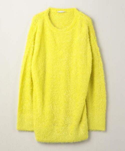 ASTRAET（アストラット）の「＜ASTRAET（アストラット）＞7G シャギー クルーネックニット+スヌード（ニット/セーター・レディース・イエロー/ライトブルー/ネイビー・FREE）」の5枚目の写真