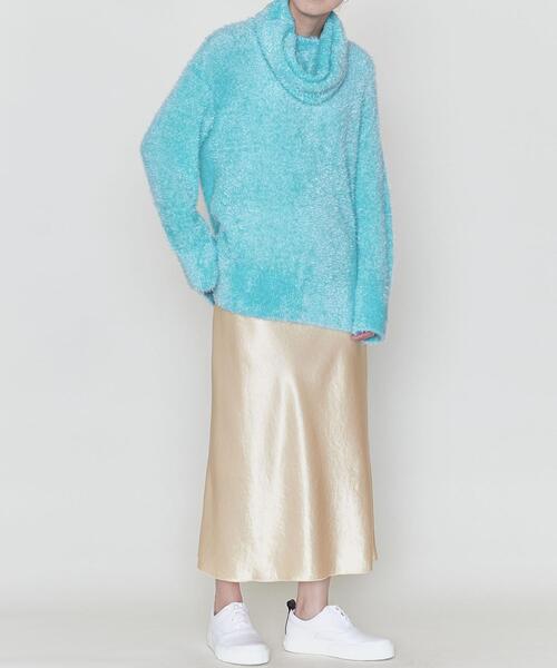 ASTRAET（アストラット）の「＜ASTRAET（アストラット）＞7G シャギー クルーネックニット+スヌード（ニット/セーター・レディース・イエロー/ライトブルー/ネイビー・FREE）」の18枚目の写真