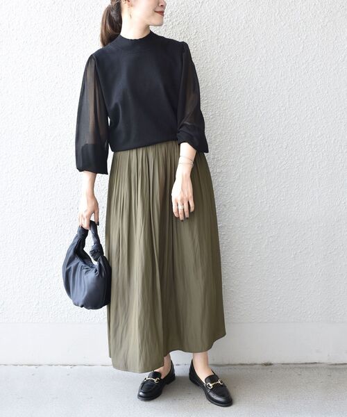 SHIPS（シップス）の「【WEB限定】〈手洗い可能〉シフォンスリーブ