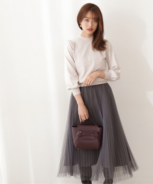 PROPORTION BODY DRESSING（プロポーションボディドレッシング）の「＜Ｅ＞チュールプリーツスカート / 1211227900（スカート・レディース・ベージュ/ダークグレー・MEDIUM/SMALL）」の5枚目の写真