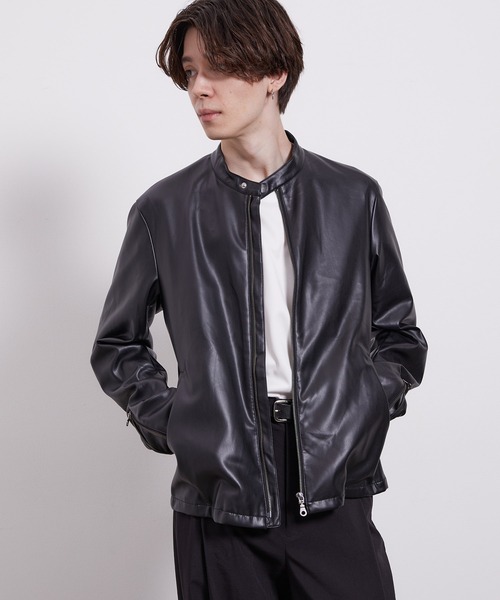 JUNRED（ジュンレッド）の「シンセティックレザーシングルライダース