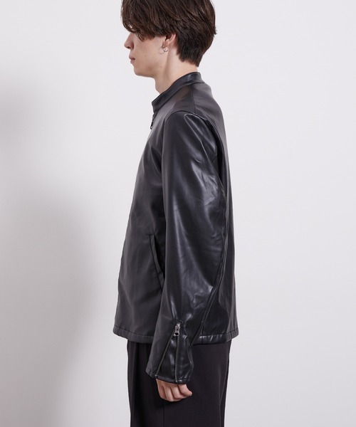 JUNRED ラムレザーシングルライダースジャケット（SHEEP LEATHER