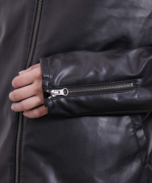 JUNRED（ジュンレッド）の「シンセティックレザーシングルライダース