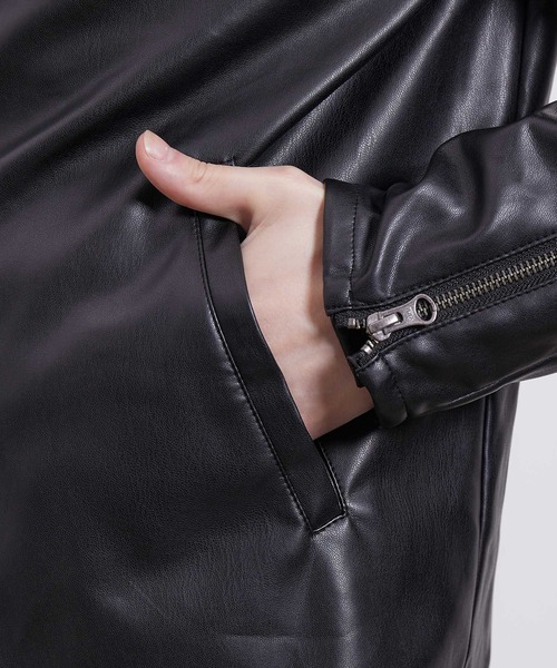 JUNRED（ジュンレッド）の「シンセティックレザーシングルライダース