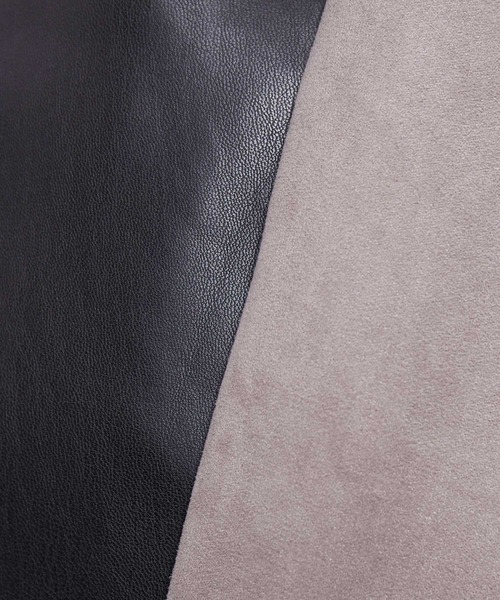 JUNRED（ジュンレッド）の「シンセティックレザーシングルライダースジャケット（ライダースジャケット・メンズ・ブラック/グレー・LL/M/L）」の10枚目の写真