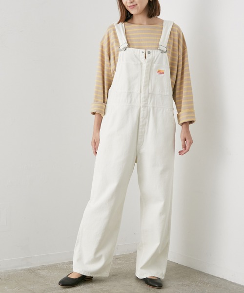 SALON adam et rope'（サロン アダム エ ロペ）の「<春まで使える>【WEB限定】オーバーシルエットボーダーTee（Tシャツ/カットソー・レディース・ベージュ/カーキ/ブラック系その他・FREE）」の5枚目の写真