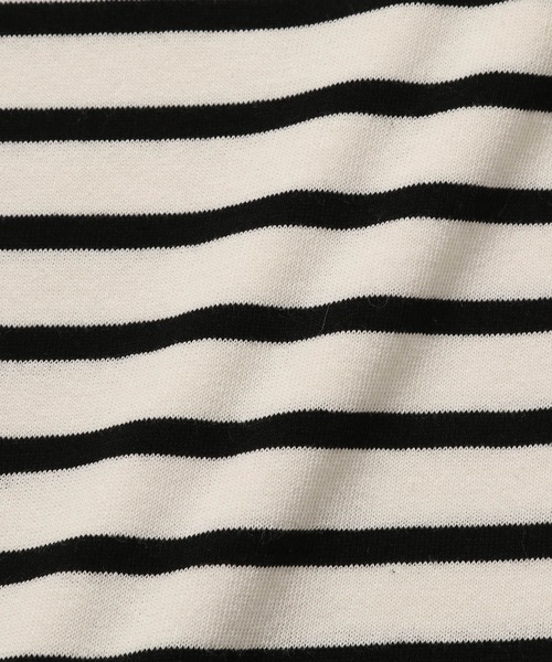 SALON adam et rope'（サロン アダム エ ロペ）の「<春まで使える>【WEB限定】オーバーシルエットボーダーTee（Tシャツ/カットソー・レディース・ベージュ/カーキ/ブラック系その他・FREE）」の22枚目の写真