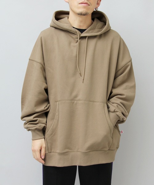 Goodwear（グッドウェア）の「USAコットン スウェット ビッグシルエット プルオーバーパーカー（パーカー・メンズ・ブラック/ベージュ/グレー/オフホワイト/カーキ・M/L）」の22枚目の写真