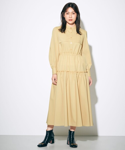 Diagram（ダイアグラム）の「ティアードシャツワンピース（シャツワンピース・レディース・グレー/イエロー・38/36）」の3枚目の写真