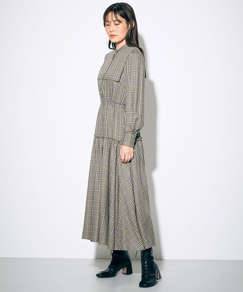 Diagram（ダイアグラム）の「ティアードシャツワンピース（シャツワンピース・レディース・グレー/イエロー・38/36）」の6枚目の写真