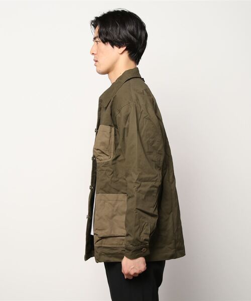 JRD by JARLD（ジェイアールディーバイジャールド）の「【JRD by JARLD】焚火難燃加工裏中綿カバーオール（カバーオール・メンズ・オリーブ/キャメル・S/M/L）」の3枚目の写真