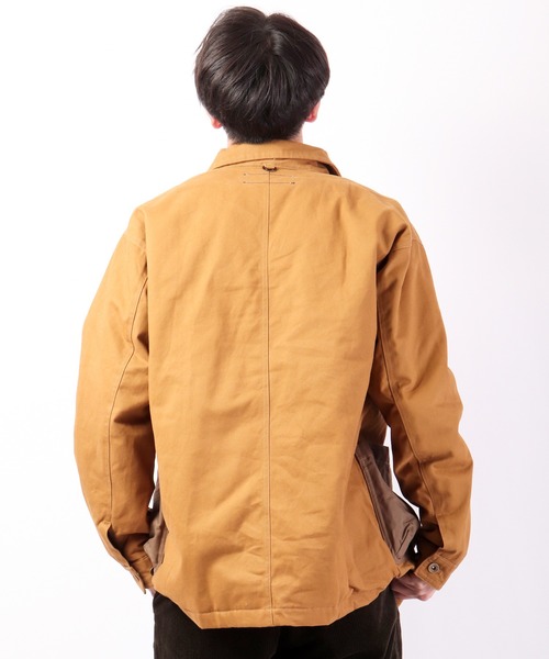 JRD by JARLD（ジェイアールディーバイジャールド）の「【JRD by JARLD】焚火難燃加工裏中綿カバーオール（カバーオール・メンズ・オリーブ/キャメル・S/M/L）」の22枚目の写真