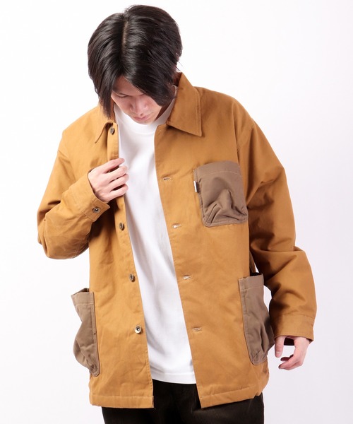 JRD by JARLD（ジェイアールディーバイジャールド）の「【JRD by JARLD】焚火難燃加工裏中綿カバーオール（カバーオール・メンズ・オリーブ/キャメル・S/M/L）」の20枚目の写真