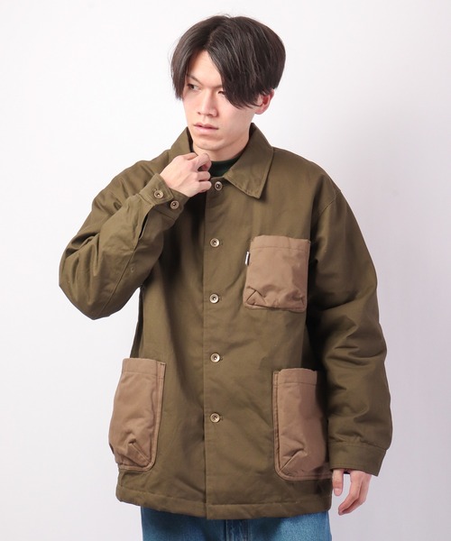 JRD by JARLD（ジェイアールディーバイジャールド）の「【JRD by JARLD】焚火難燃加工裏中綿カバーオール（カバーオール・メンズ・オリーブ/キャメル・S/M/L）」の9枚目の写真