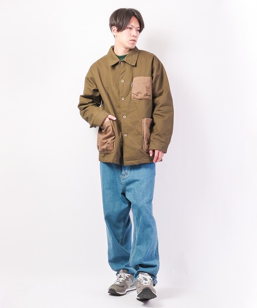 JRD by JARLD（ジェイアールディーバイジャールド）の「【JRD by JARLD】焚火難燃加工裏中綿カバーオール（カバーオール・メンズ・オリーブ/キャメル・S/M/L）」の12枚目の写真