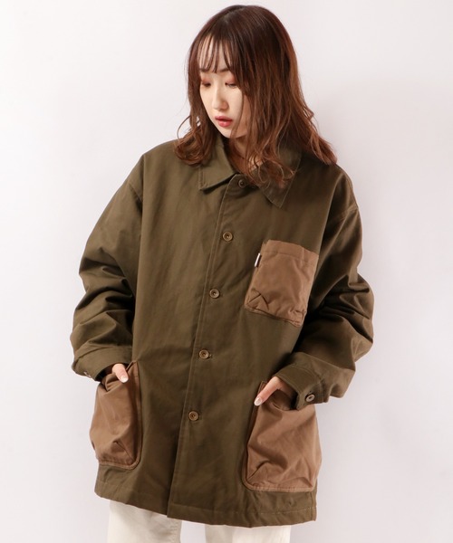 JRD by JARLD（ジェイアールディーバイジャールド）の「【JRD by JARLD】焚火難燃加工裏中綿カバーオール（カバーオール・メンズ・オリーブ/キャメル・S/M/L）」の14枚目の写真