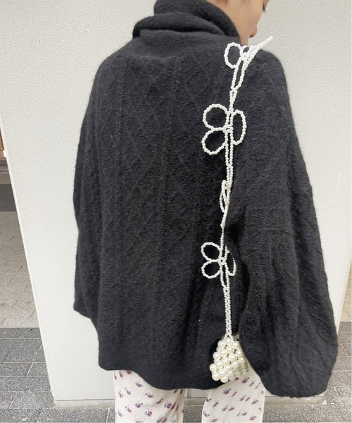 Mes Demoiselles...(メドモワゼル)の「【MES DEMOISELLES/メドモアゼル】ケーブル タートルネック(ニット/セーター・レディース・ブラック・SMALL)」の4枚目の写真
