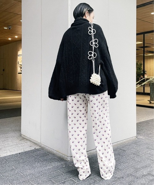 Mes Demoiselles...(メドモワゼル)の「【MES DEMOISELLES/メドモアゼル】ケーブル タートルネック(ニット/セーター・レディース・ブラック・SMALL)」の5枚目の写真