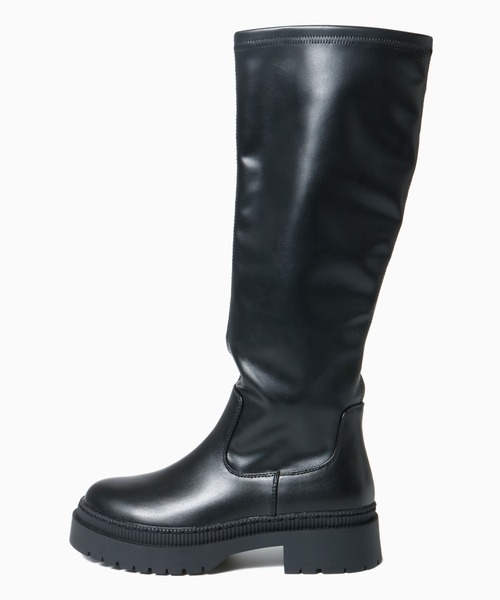 Honeys（ハニーズ）の「ストレッチロングブーツ（ブーツ・レディース・ブラック/ダークブラウン・S/M/L）」の5枚目の写真