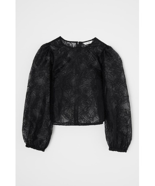 MOUSSY（マウジー）の「ORGANDIE EMBROIDERY トップス（シャツ/ブラウス・レディース・ブラック/アイボリー・FREE）」の11枚目の写真