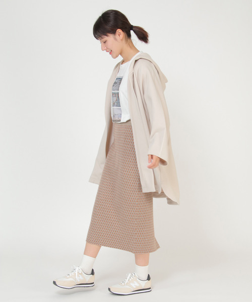 LBC(エルビーシー)の「幾何学柄ジャガードニットスカート(スカート・レディース・ブラック/ベージュ・M)」の13枚目の写真
