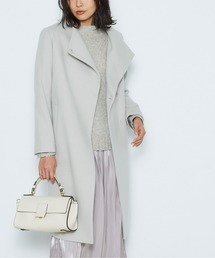 RIVE DROITE | スタイリングに上品さをプラスしてくれる　ビーバーボトルネックコート(チェスターコート)