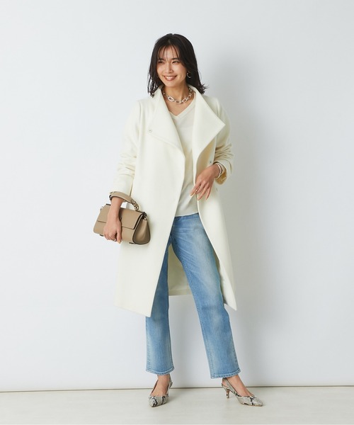 RIVE DROITE（リヴドロワ）の「ビーバーボトルネックコート（チェスターコート・レディース・オフホワイト/ミント/グレー系その他・38/36）」の18枚目の写真