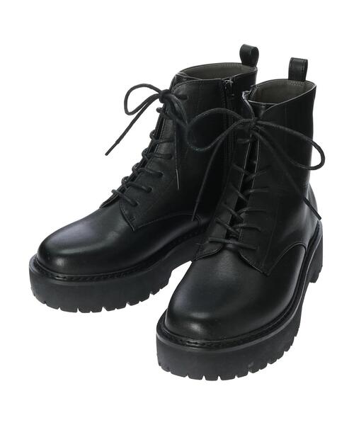 earth music&ecology(アースミュージックアンドエコロジー)の「ORiental TRaffic レースアップブーツ *(ブーツ・レディース・ベージュ/ブラック・M/S/L)」の6枚目の写真