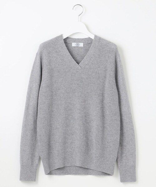 J.PRESS Ladies(J.プレス レディス)の「【洗える】CASHMERE BLEND Vネック ニット(ニット/セーター・レディース・アイボリー系/ライトグレー系/ベージュ系/ワイン系/ダルブルー系/スモーキーグリーン系/ふじ色系・SMALL)」の8枚目の写真