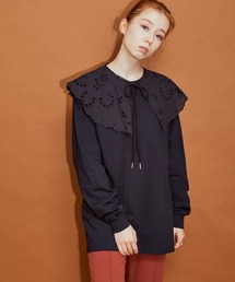 MADEMOISELLE ROPE' | 【dahl'ia】ケープレースロングスリーブカットソー(Tシャツ/カットソー)
