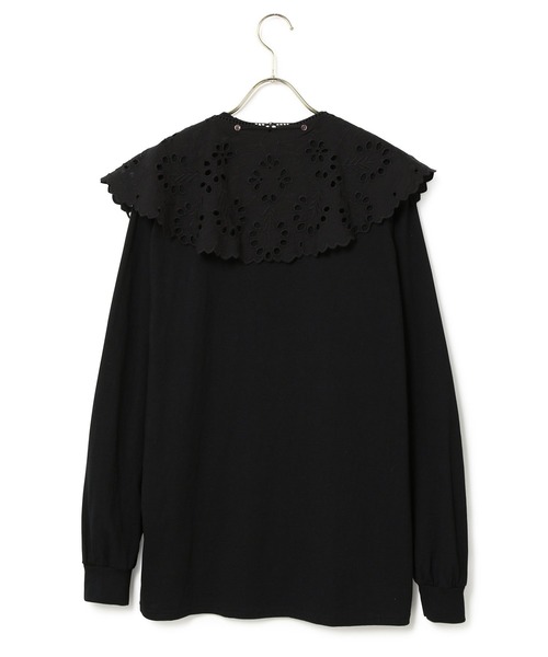 MADEMOISELLE ROPE'(マドモアゼル ロペ)の「【dahl'ia】ケープレースロングスリーブカットソー(Tシャツ/カットソー・レディース・ブラック/キナリ・FREE)」の11枚目の写真
