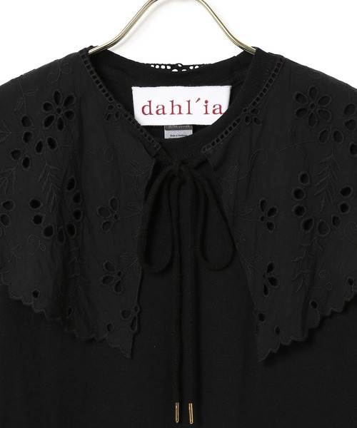 MADEMOISELLE ROPE'(マドモアゼル ロペ)の「【dahl'ia】ケープレースロングスリーブカットソー(Tシャツ/カットソー・レディース・ブラック/キナリ・FREE)」の12枚目の写真