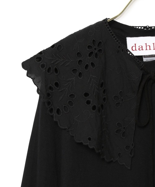 MADEMOISELLE ROPE'(マドモアゼル ロペ)の「【dahl'ia】ケープレースロングスリーブカットソー(Tシャツ/カットソー・レディース・ブラック/キナリ・FREE)」の13枚目の写真