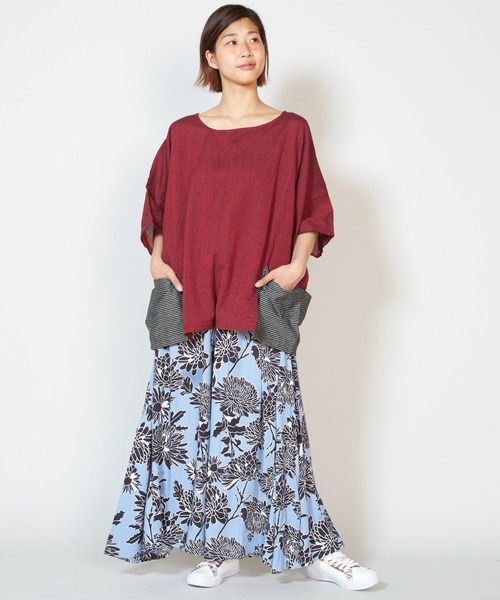 チャイハネ（チャイハネ）の「【チャイハネ】ネパールコットン アナンダトップス（ユニセックス）（その他トップス・レディース・レッド/ターコイズブルー/キナリ/ブラック・FREE）」の16枚目の写真