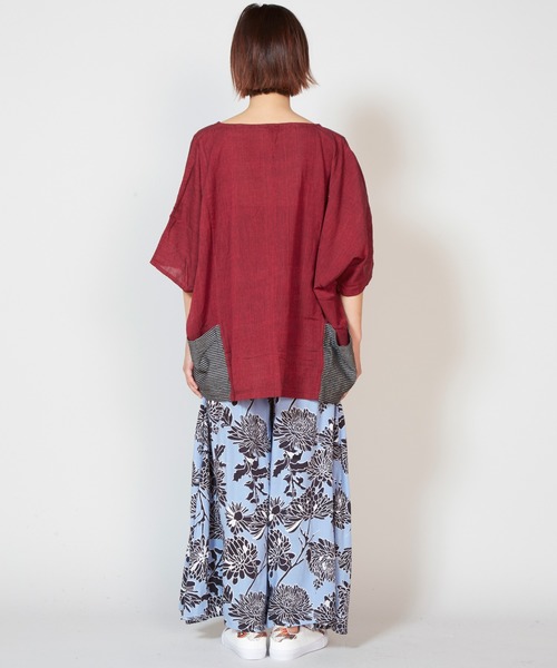 チャイハネ（チャイハネ）の「【チャイハネ】ネパールコットン アナンダトップス（ユニセックス）（その他トップス・レディース・レッド/ターコイズブルー/キナリ/ブラック・FREE）」の14枚目の写真