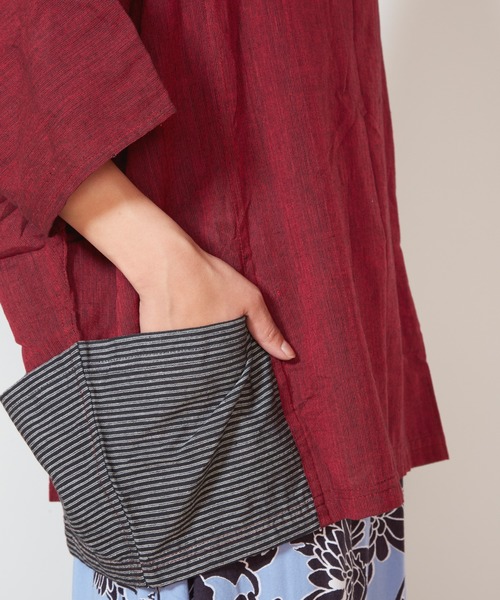 チャイハネ（チャイハネ）の「【チャイハネ】ネパールコットン アナンダトップス（ユニセックス）（その他トップス・レディース・レッド/ターコイズブルー/キナリ/ブラック・FREE）」の11枚目の写真