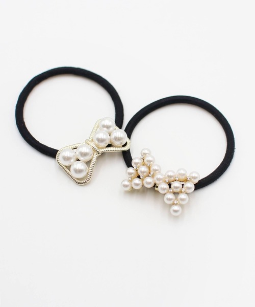 Rora（ローラ）の「ショパン パールリボン ヘアゴム(2type) フォーマル カジュアル キラキラ 【ママとお揃い】（ヘアゴム・キッズ・A/B・FREE）」の6枚目の写真